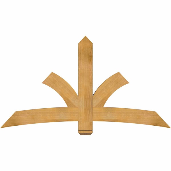 Ekena Millwork Davenport Rough Sawn Timber Gable Bracket, Western Red Cedar, 72"W x 39"H x 4"D x 6"F, 13/12 Pitch GBW072X39X0406DAV00RWR - main